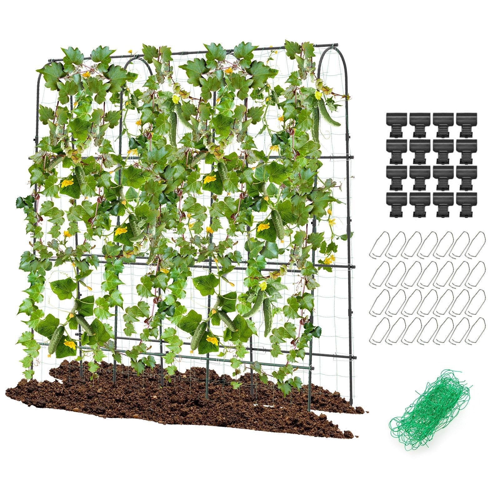 71 x 71 Inch U-Shaped Tall Garden Arched Trellis for Climbing Plants - Cheeky Garden
