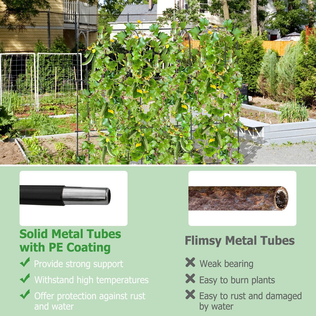 71 x 71 Inch U-Shaped Tall Garden Arched Trellis for Climbing Plants - Cheeky Garden