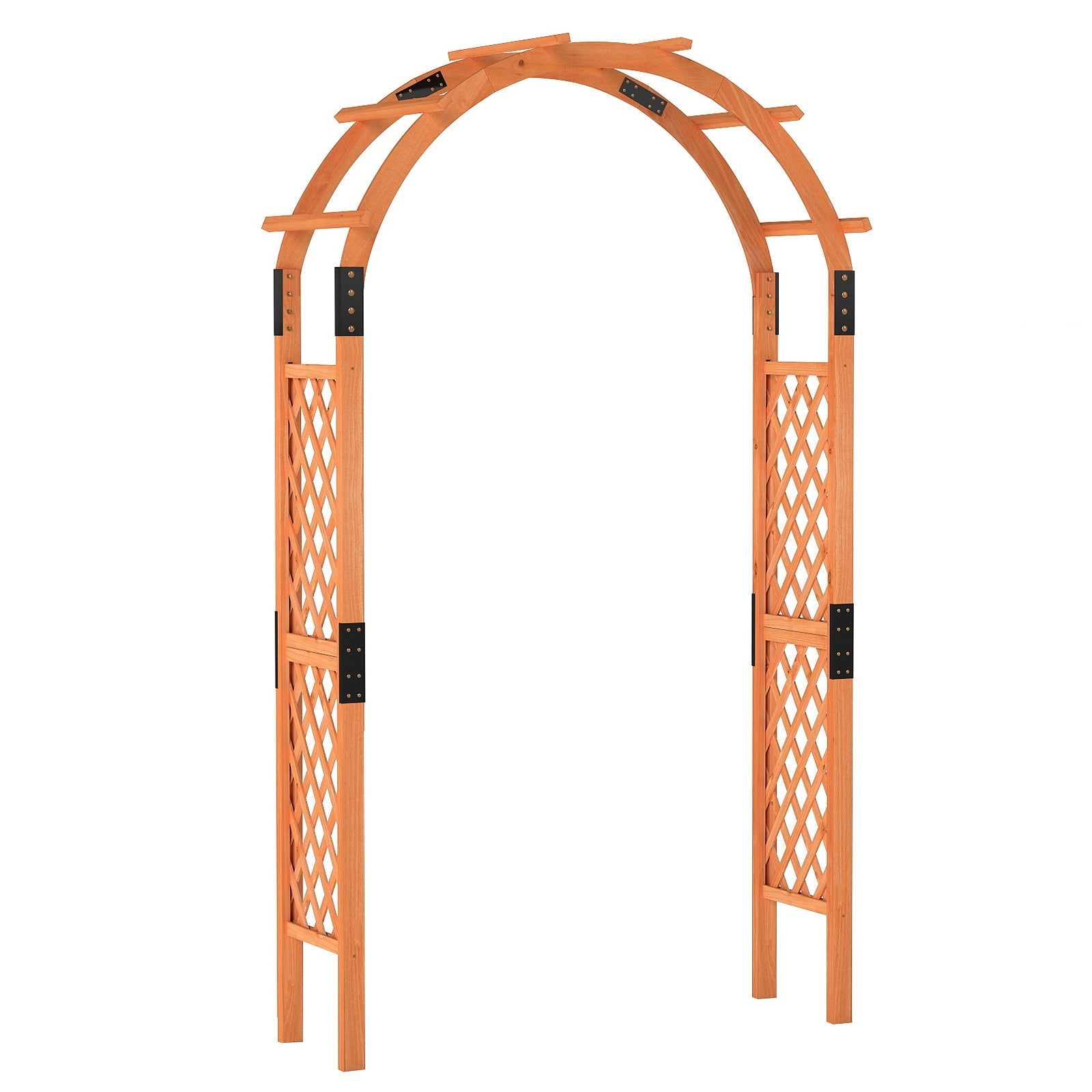 7.7 Feet Garden Arch Wooden Arbor for Climbing Plants - Cheeky Garden