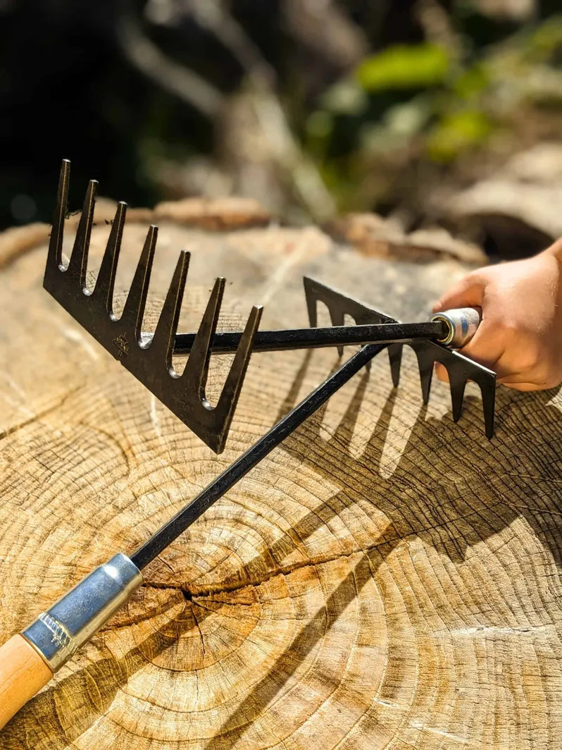 Hand Rake, Hand Forged Garden Tool