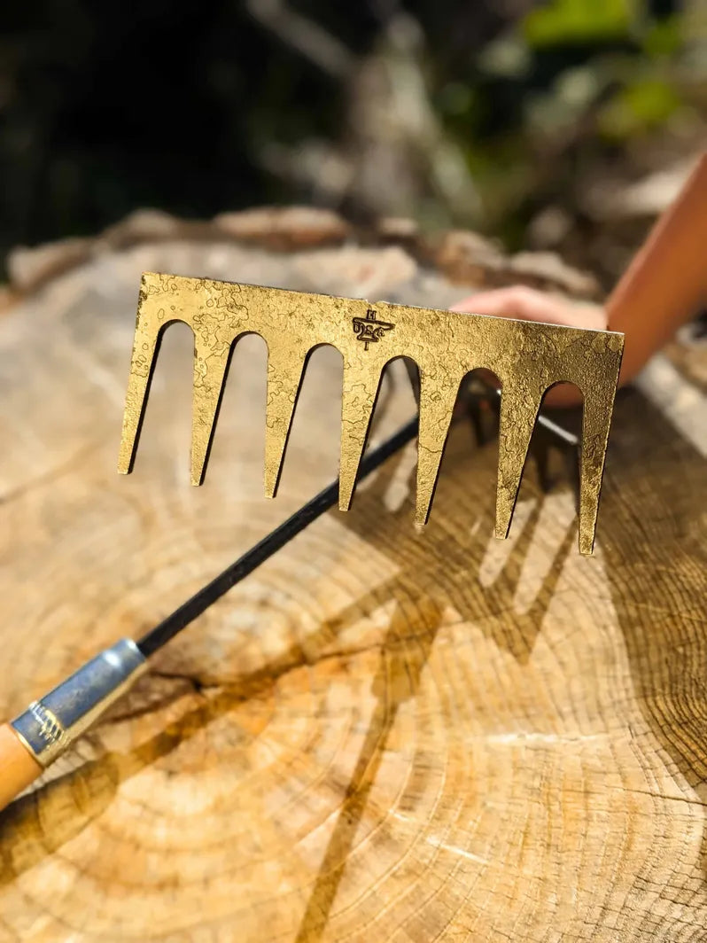Hand Rake, Hand Forged Garden Tool