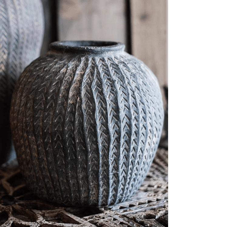 Artisan Handcrafted Antique Vase - Cheeky Garden
