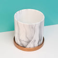 Athena Ceramic 5.5" Marble Planter - Cheeky Garden