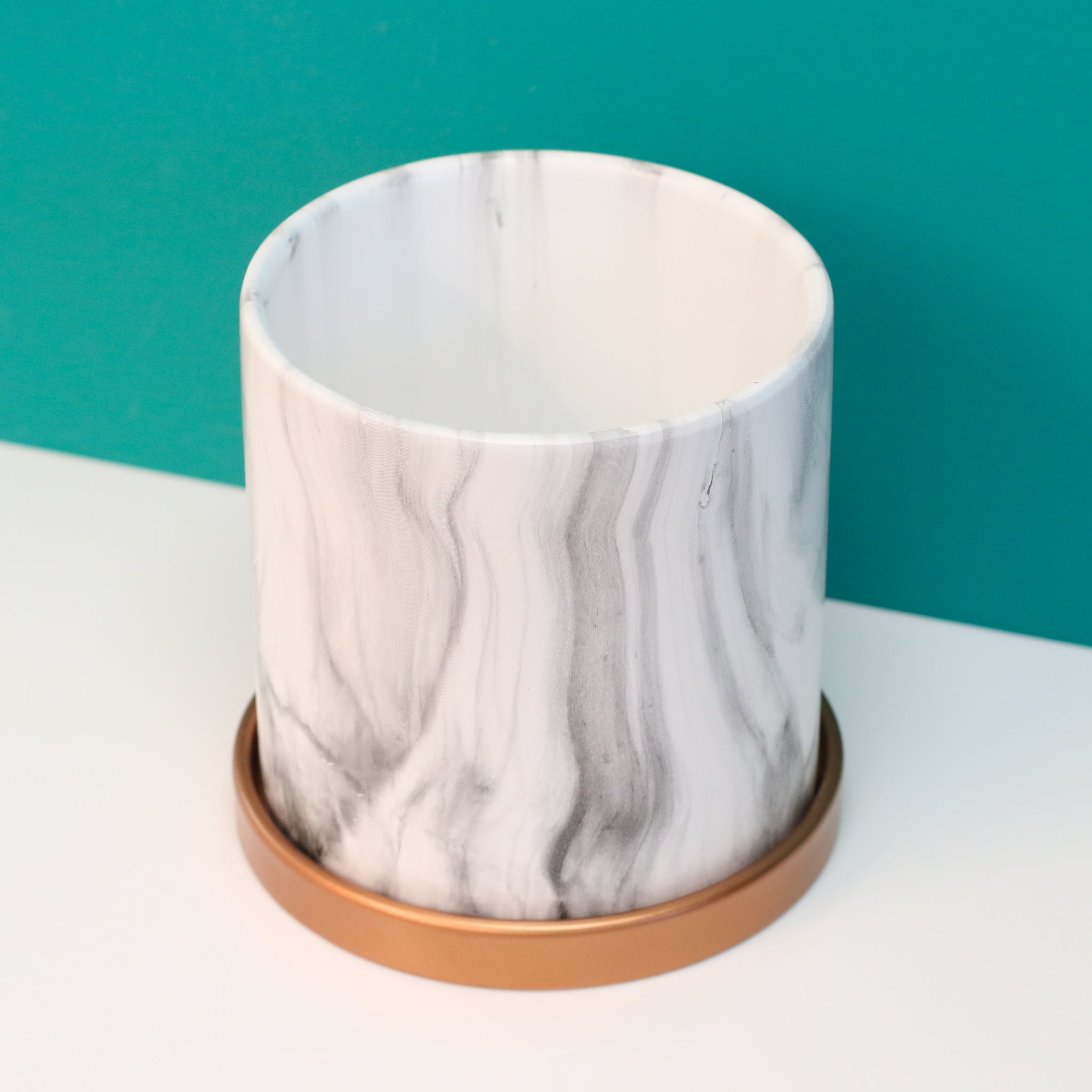 Athena Ceramic 5.5" Marble Planter - Cheeky Garden