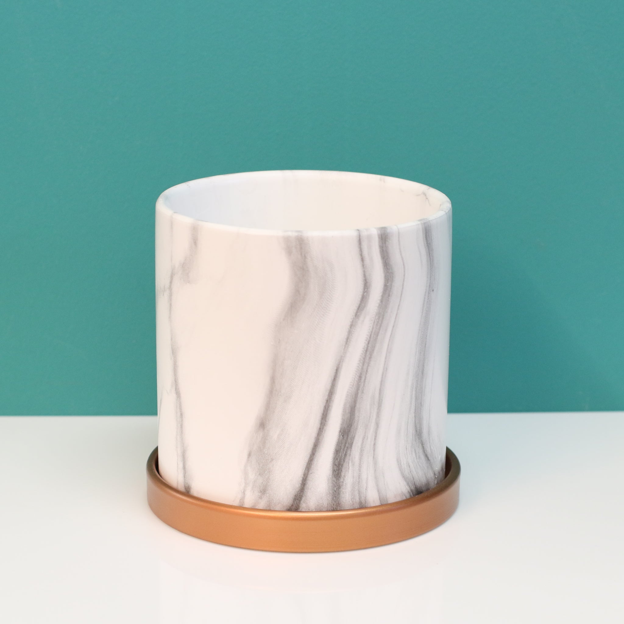 Athena Ceramic 5.5" Marble Planter - Cheeky Garden