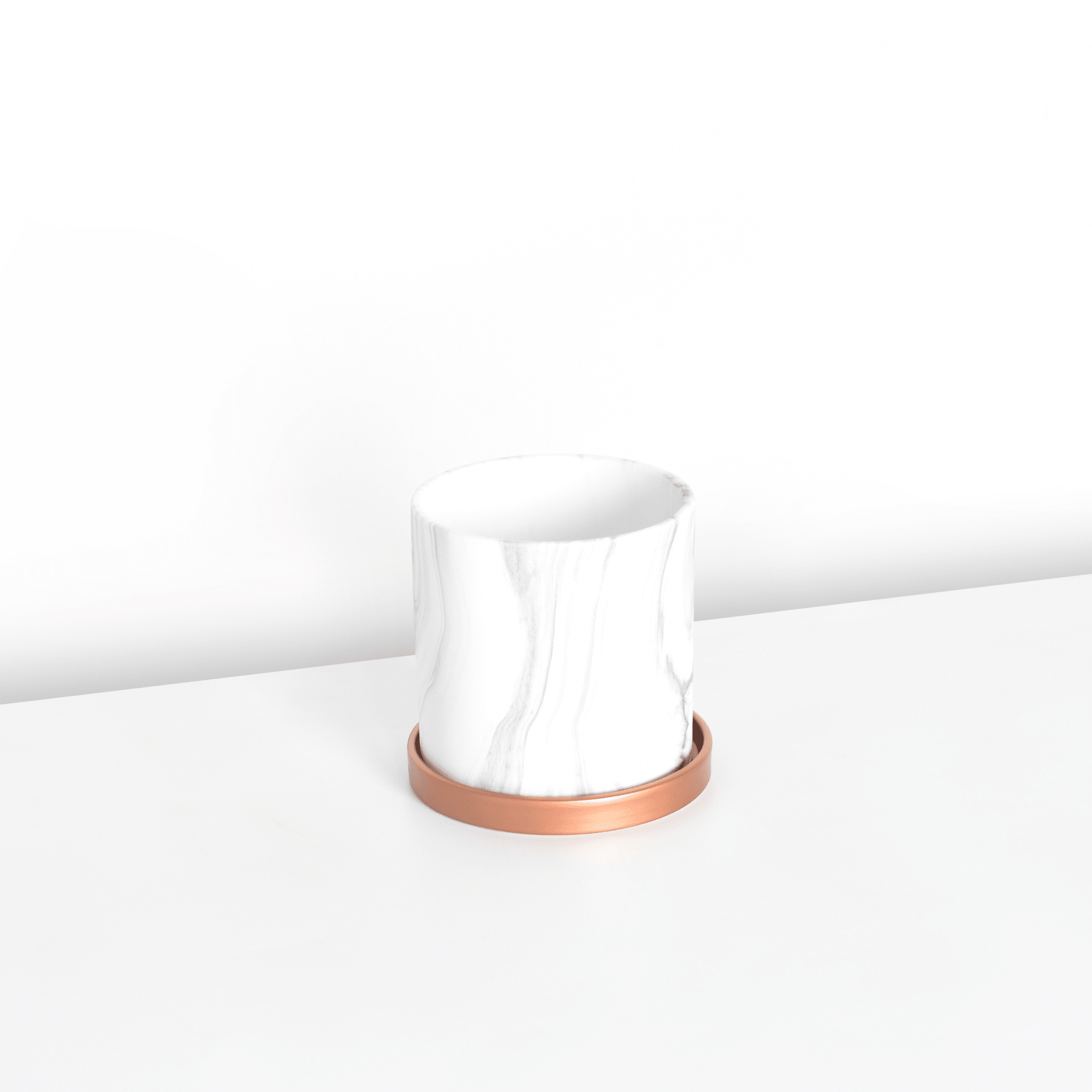 Athena Ceramic 5.5" Marble Planter - Cheeky Garden
