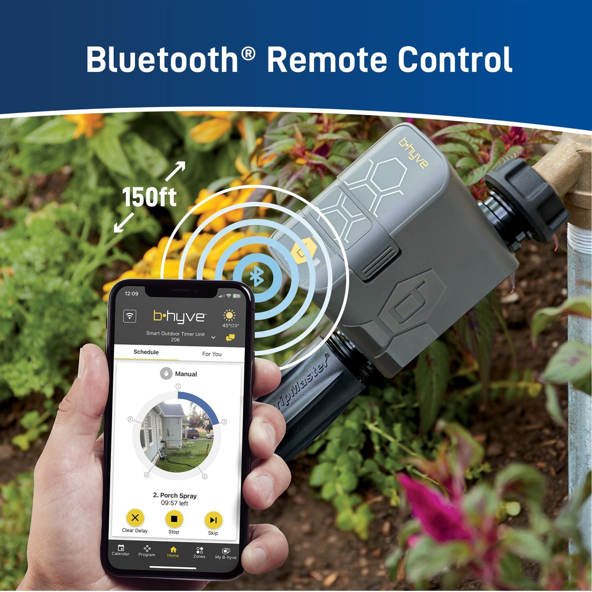 B-hyve Bluetooth 1-Outlet Hose Faucet Timer | Retail Packaging | 21205 - Cheeky Garden