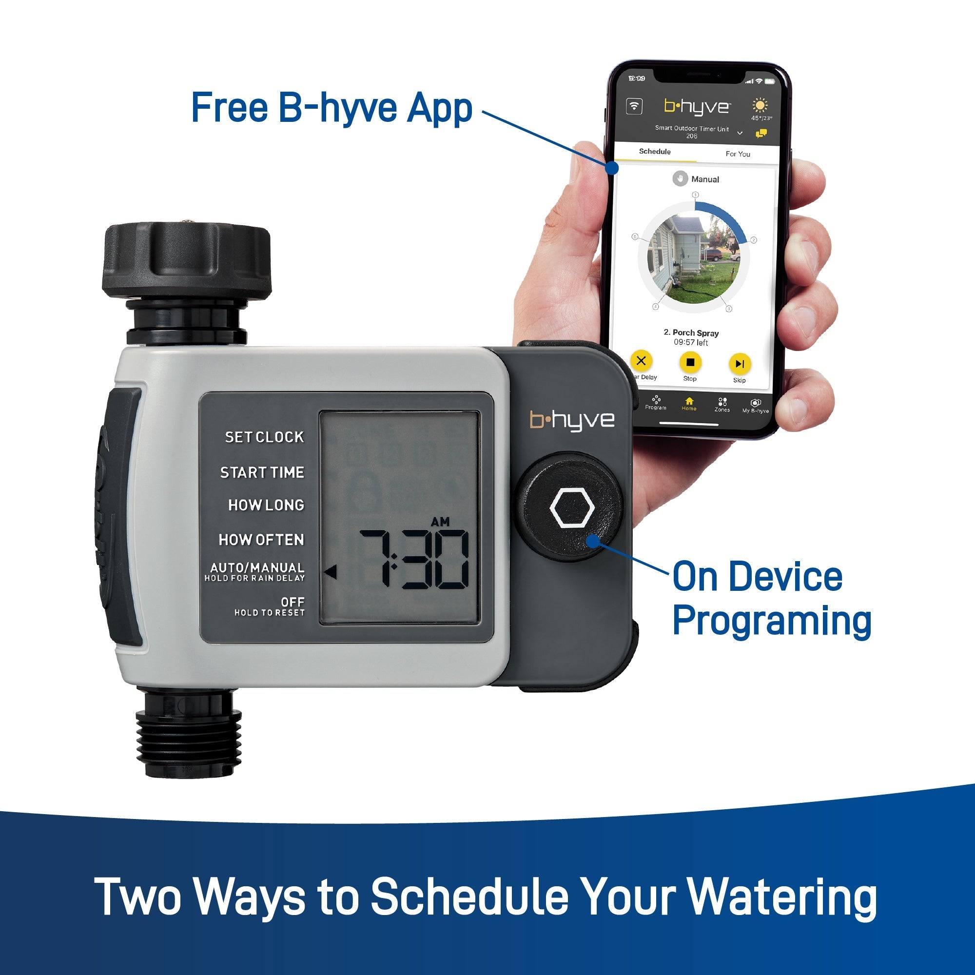 B-hyve XD Bluetooth 1-Outlet Hose Faucet Timer | 24511 - Cheeky Garden