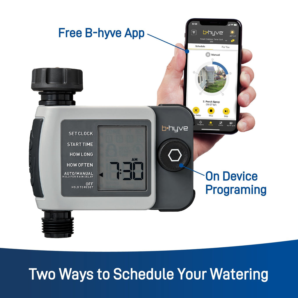 B-hyve XD Bluetooth 1-Outlet Hose Faucet Timer with B-hyve Flood Sensors | 71103 - Cheeky Garden