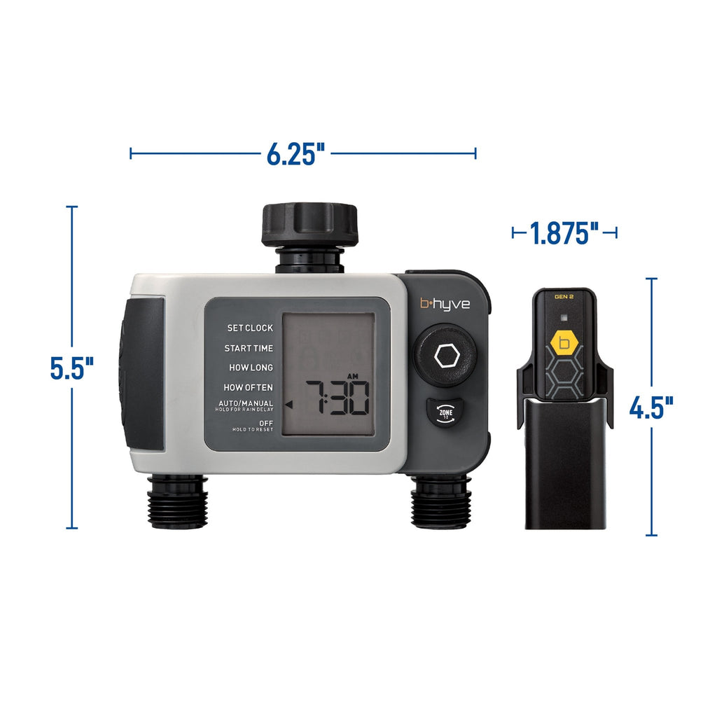 B-hyve XD Bluetooth 2-Outlet Hose Faucet Timer w/Hub | 24637 - Cheeky Garden