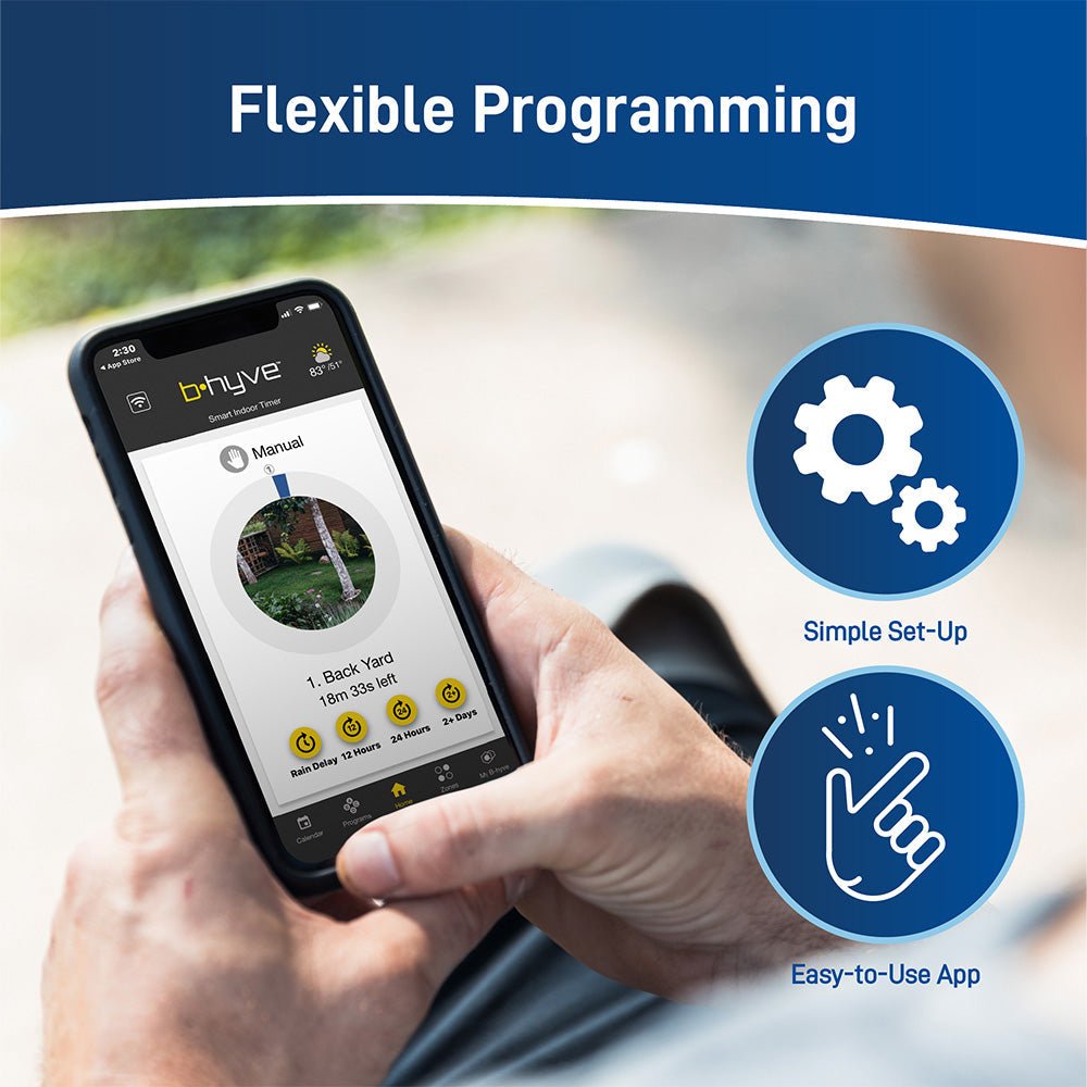 B-hyve XD Bluetooth 4-Outlet Hose Faucet Timer w/Hub | 24639 - Cheeky Garden