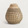 Bamboo Vase with Seagrass Weave - Cheeky Garden