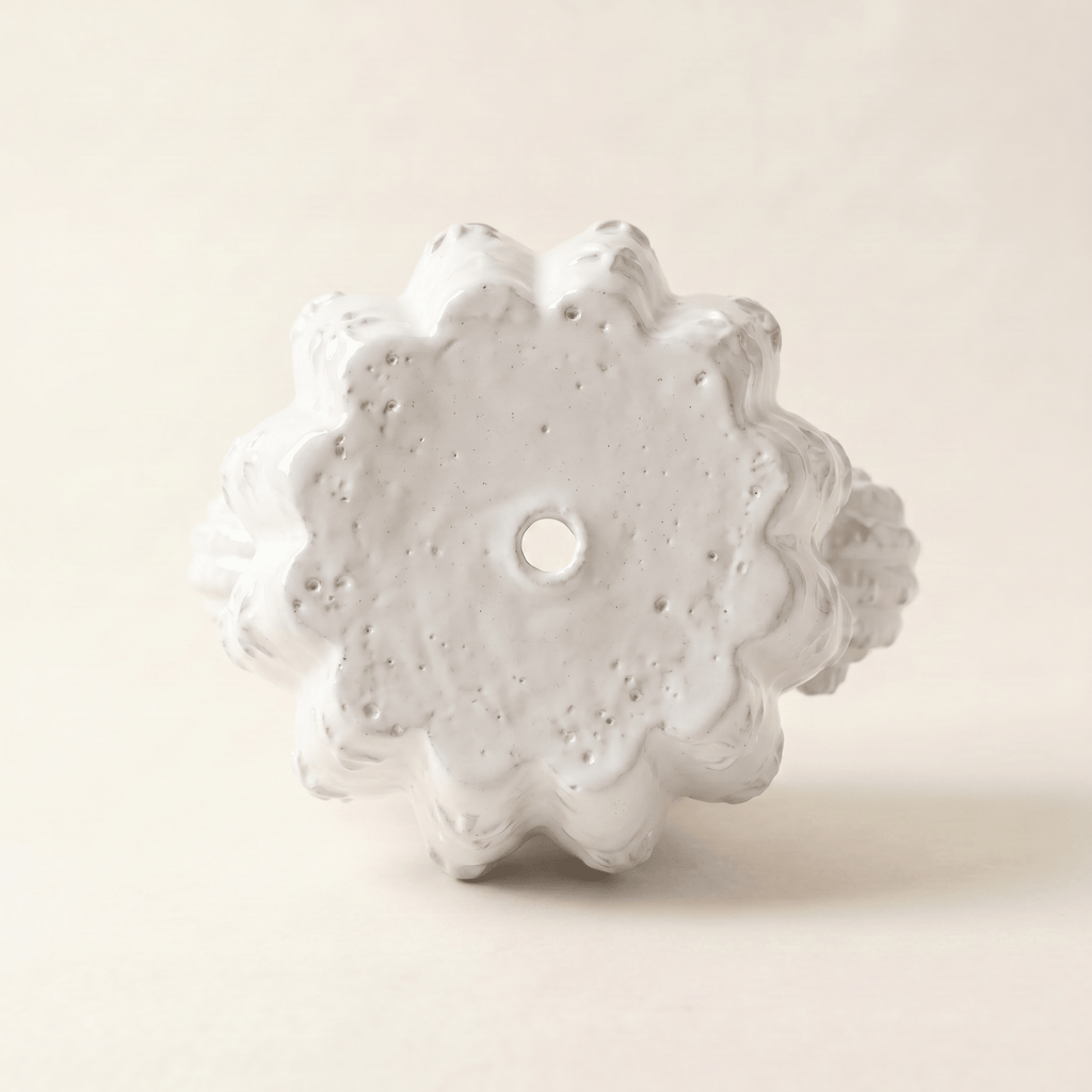 Barrel Cactus Planter – Gypsum White 3.5" - Cheeky Garden