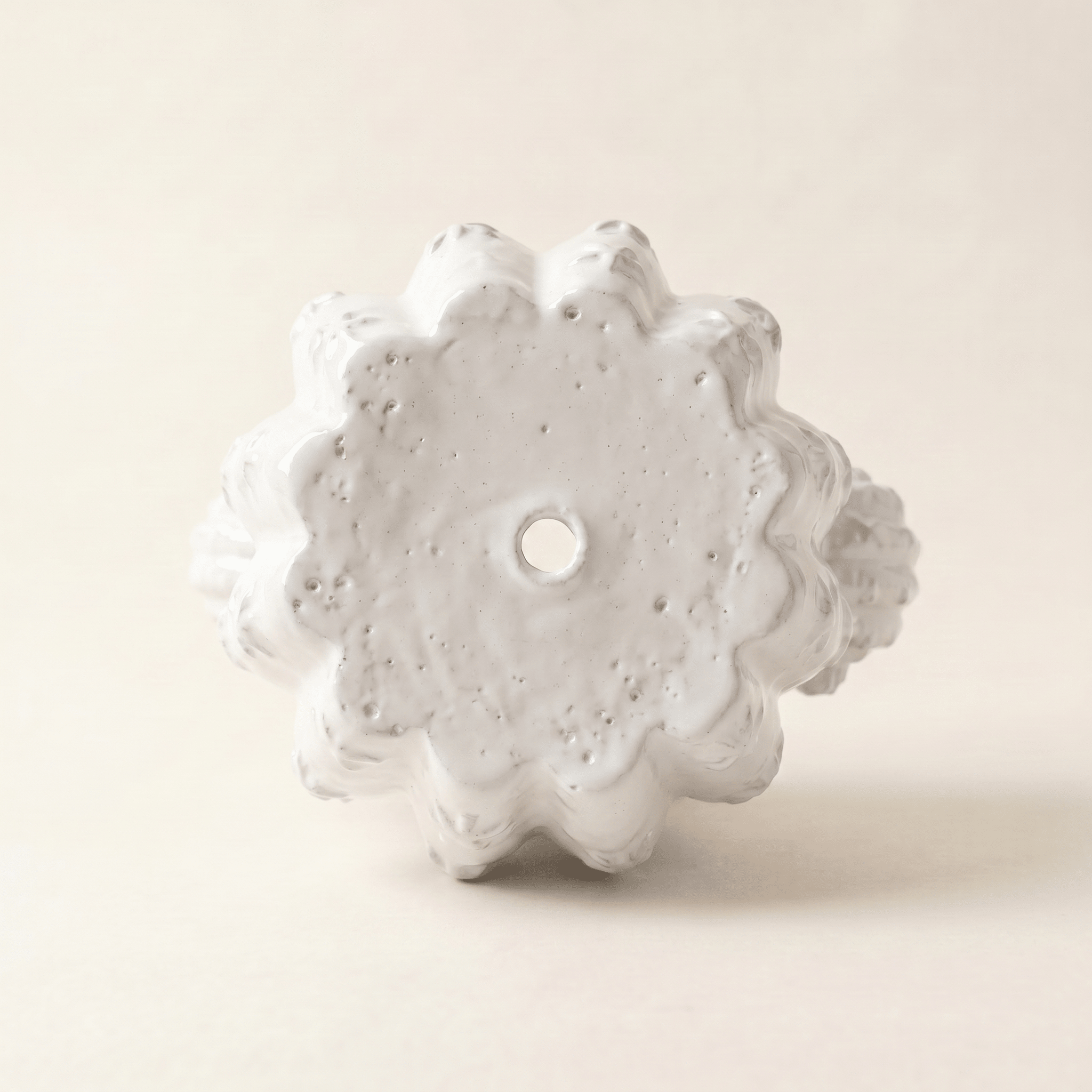 Barrel Cactus Planter – Gypsum White 3.5" - Cheeky Garden
