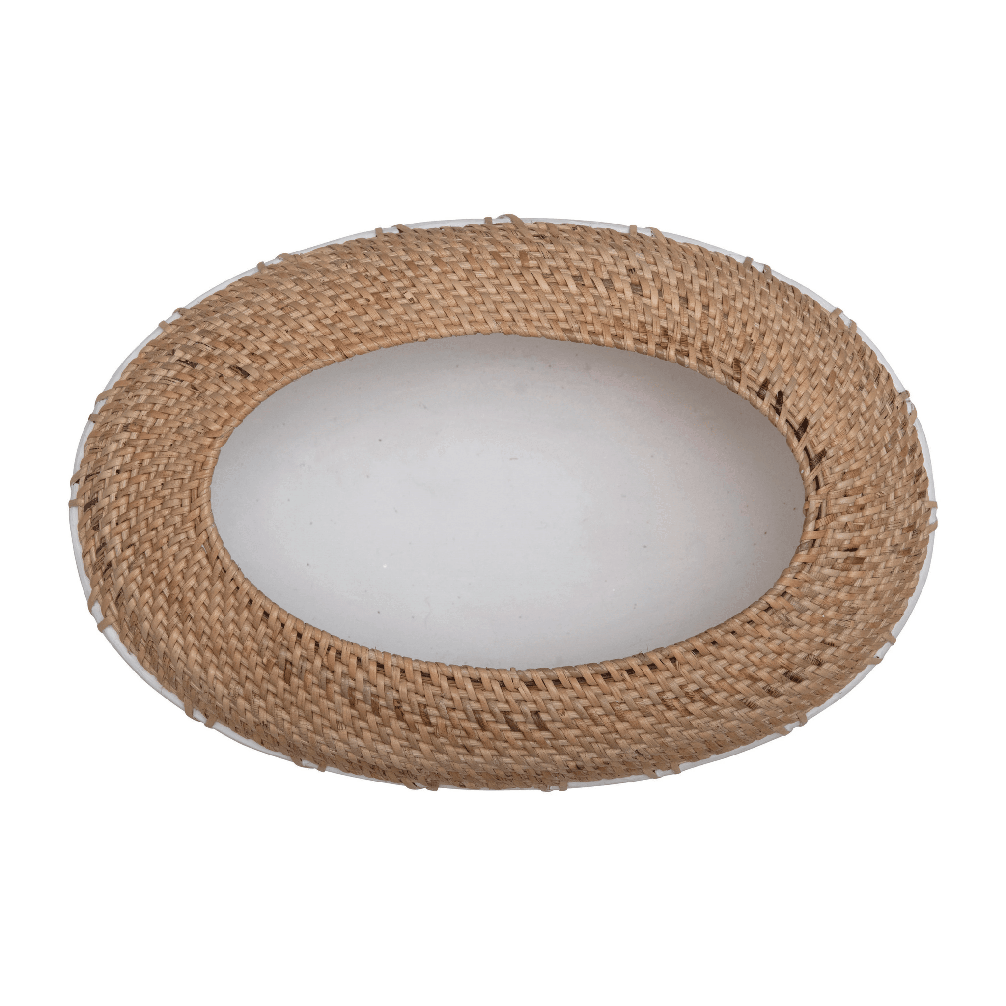 Benton Terracotta Planter with Hand-Woven Rattan Stitching - Cheeky Garden