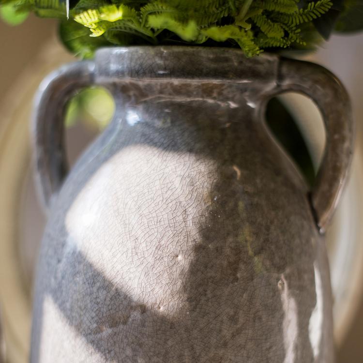 Binglie Glazed Pottery Vase with Handles - Cheeky Garden