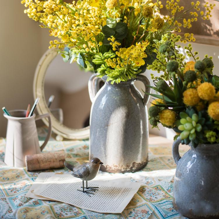 Binglie Glazed Pottery Vase with Handles - Cheeky Garden