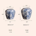 Blue and White Porcelain Floral Vase - Cheeky Garden