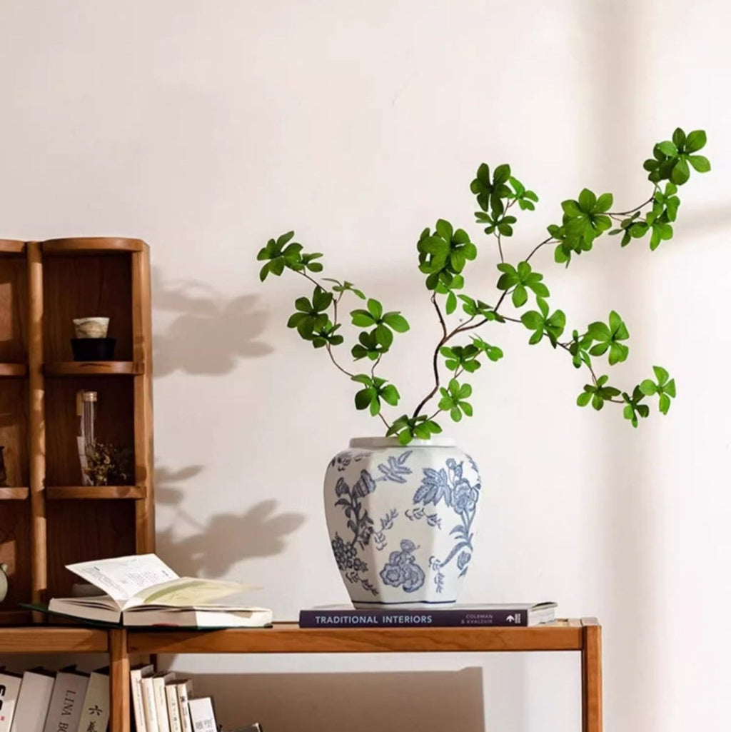 Blue and White Porcelain Floral Vase - Cheeky Garden