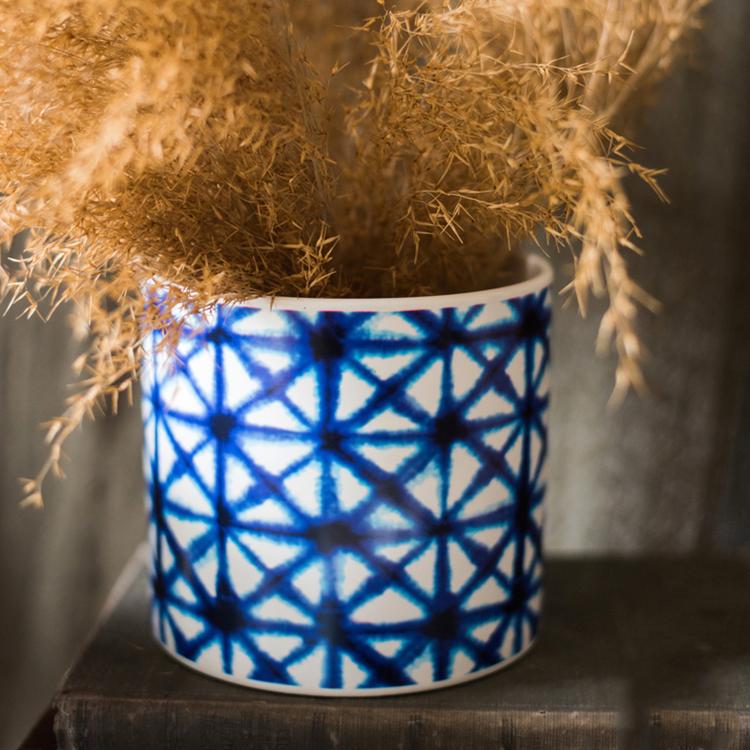 Blue Print Ceramic Vase Planter in Various Patterns - Cheeky Garden
