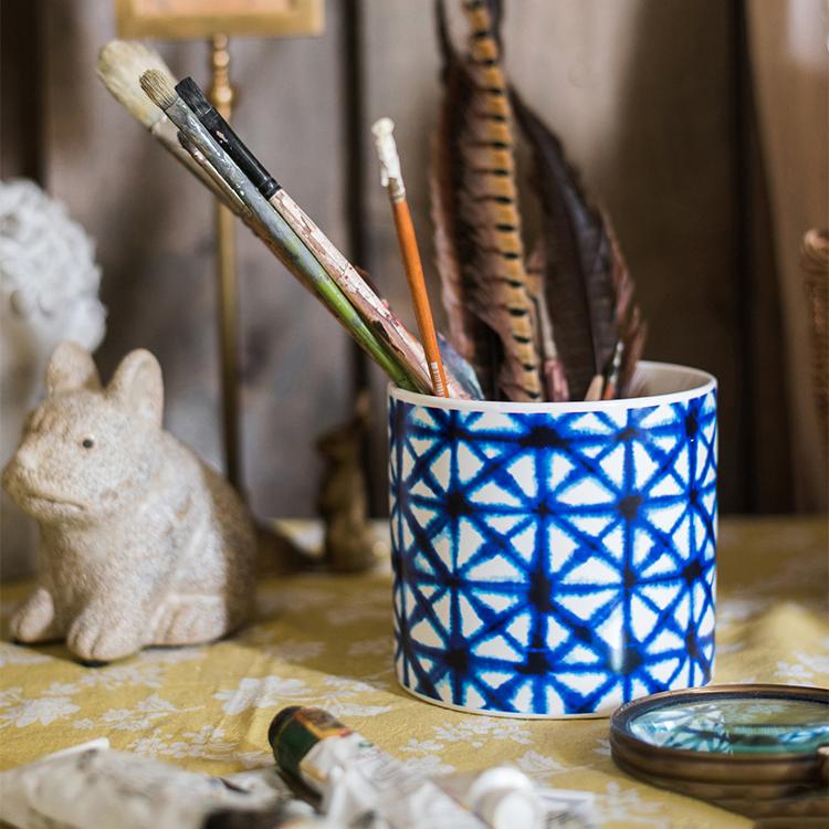 Blue Print Ceramic Vase Planter in Various Patterns - Cheeky Garden