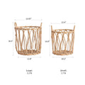 Bohemian Open-Weave Rattan Basket - Cheeky Garden
