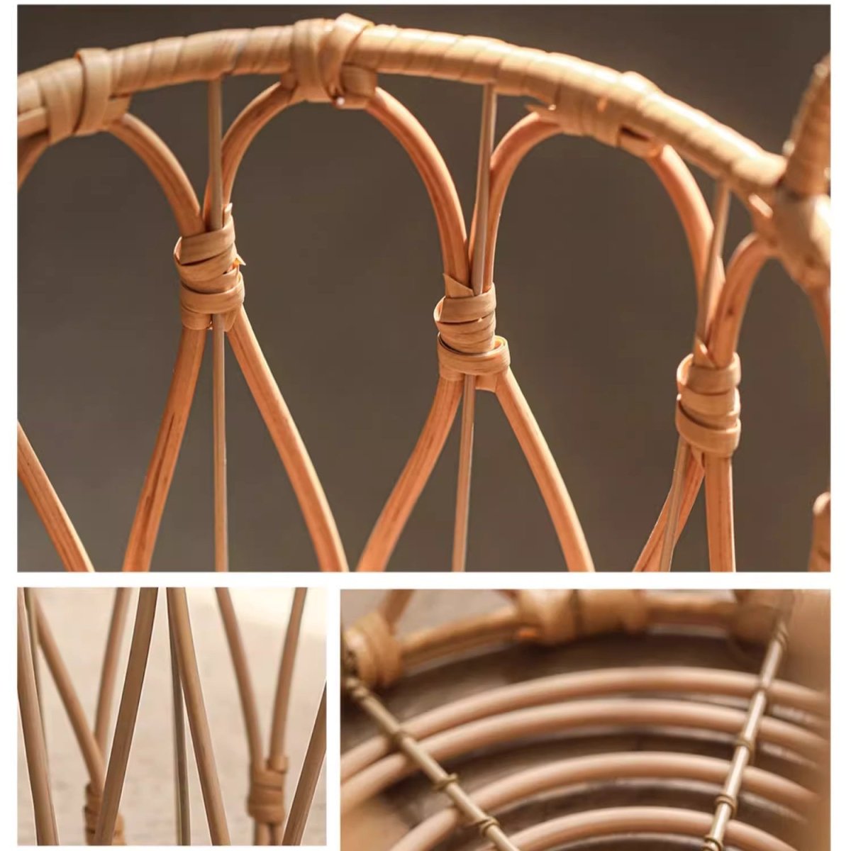 Bohemian Open-Weave Rattan Basket - Cheeky Garden
