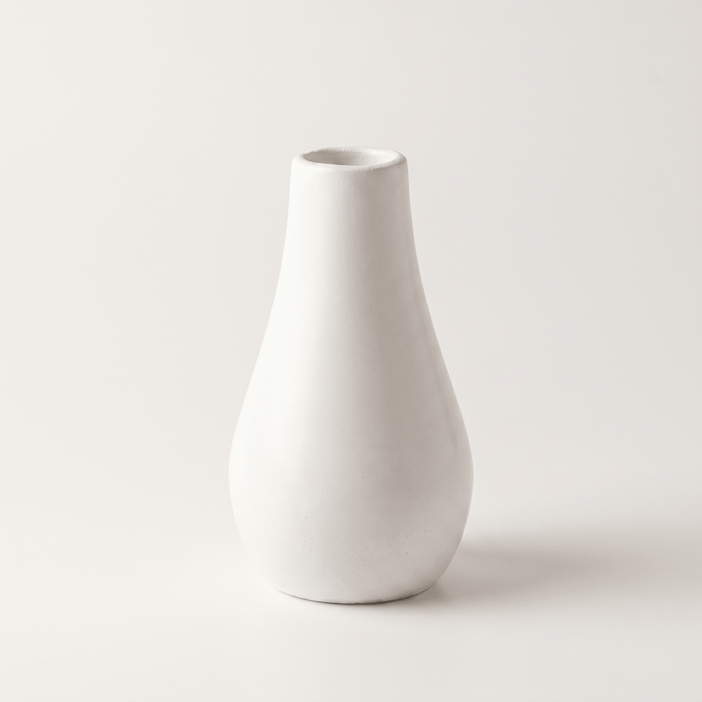 Classic Milk Bottle Vase – Gypsum White 5" - Cheeky Garden