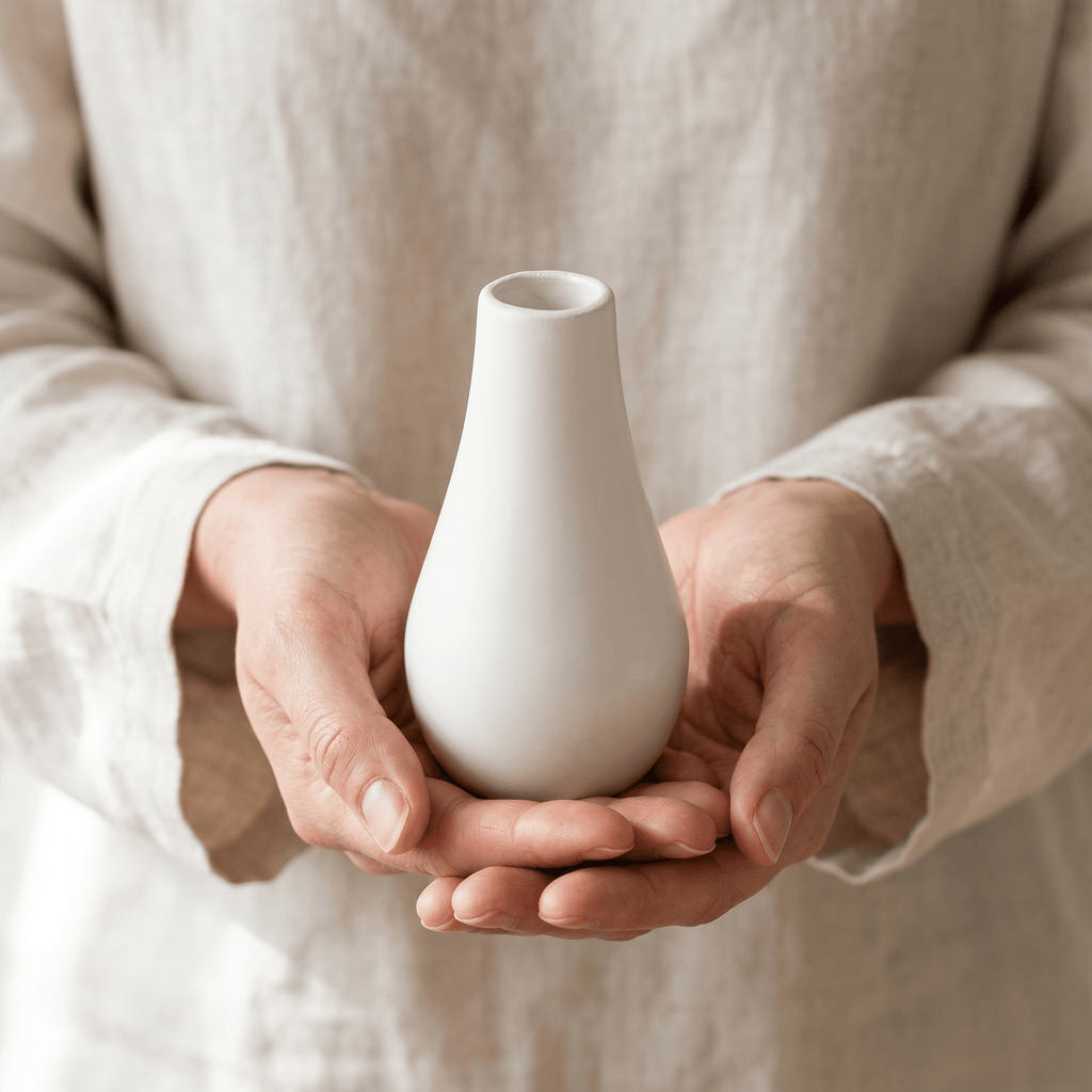 Classic Milk Bottle Vase – Gypsum White 5" - Cheeky Garden