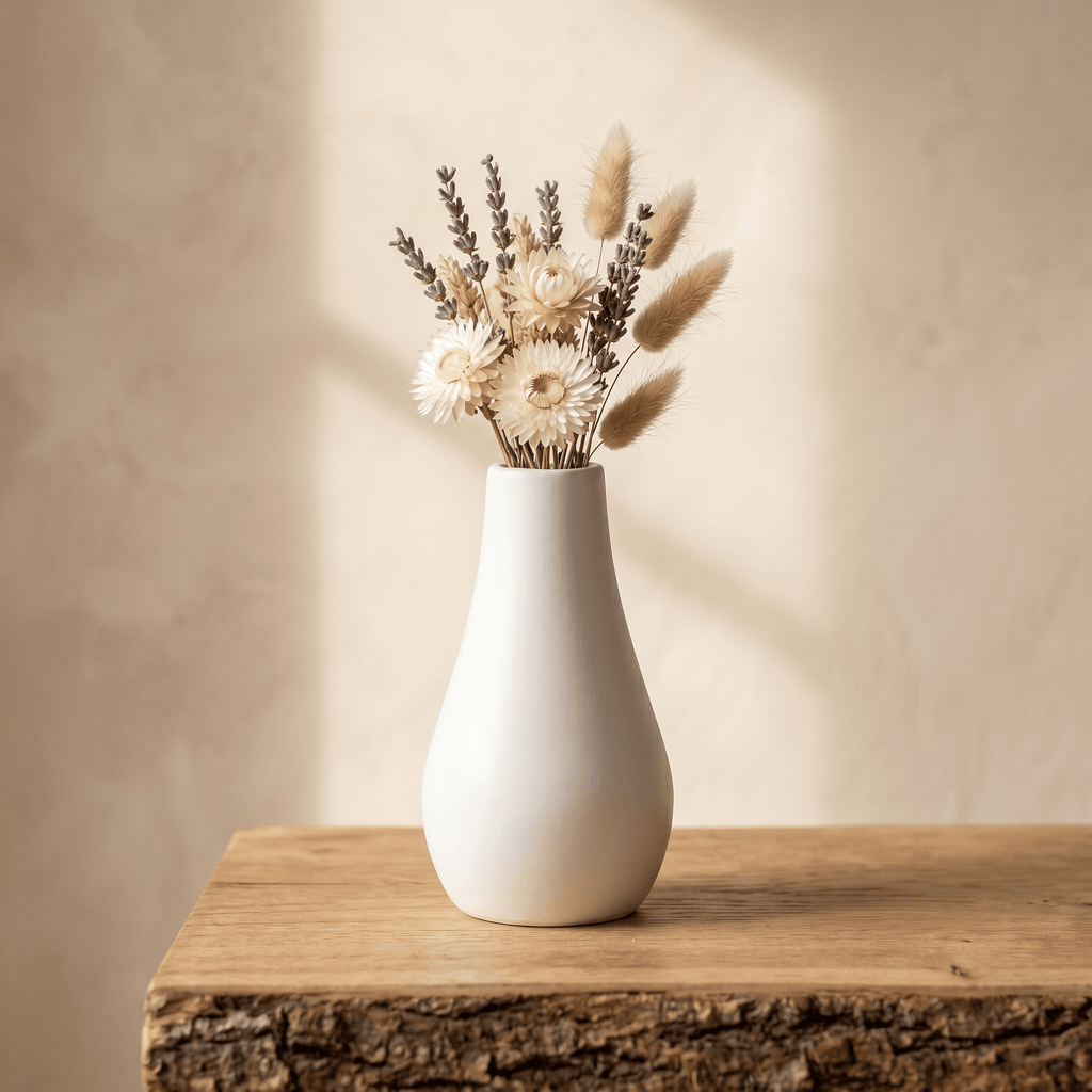 Classic Milk Bottle Vase – Gypsum White 5" - Cheeky Garden