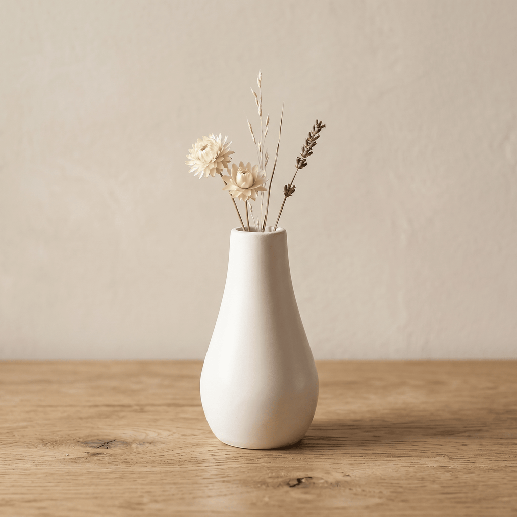 Classic Milk Bottle Vase – Gypsum White 5" - Cheeky Garden