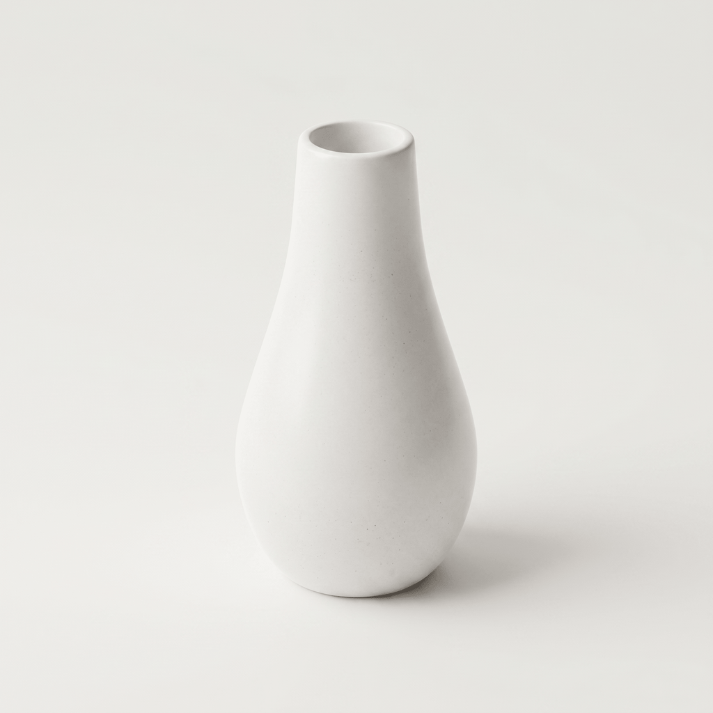 Classic Milk Bottle Vase – Gypsum White 5" - Cheeky Garden