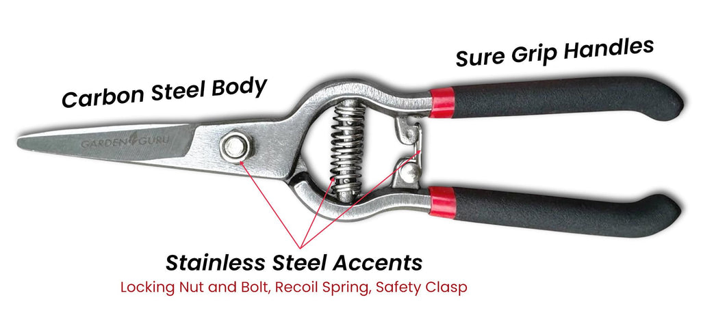 Classic Straight Blade Garden Bypass Pruners - Cheeky Garden