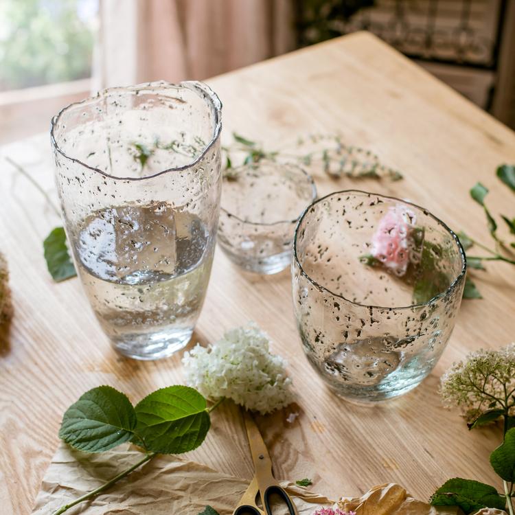 Clear Art Glass Vase - Cheeky Garden