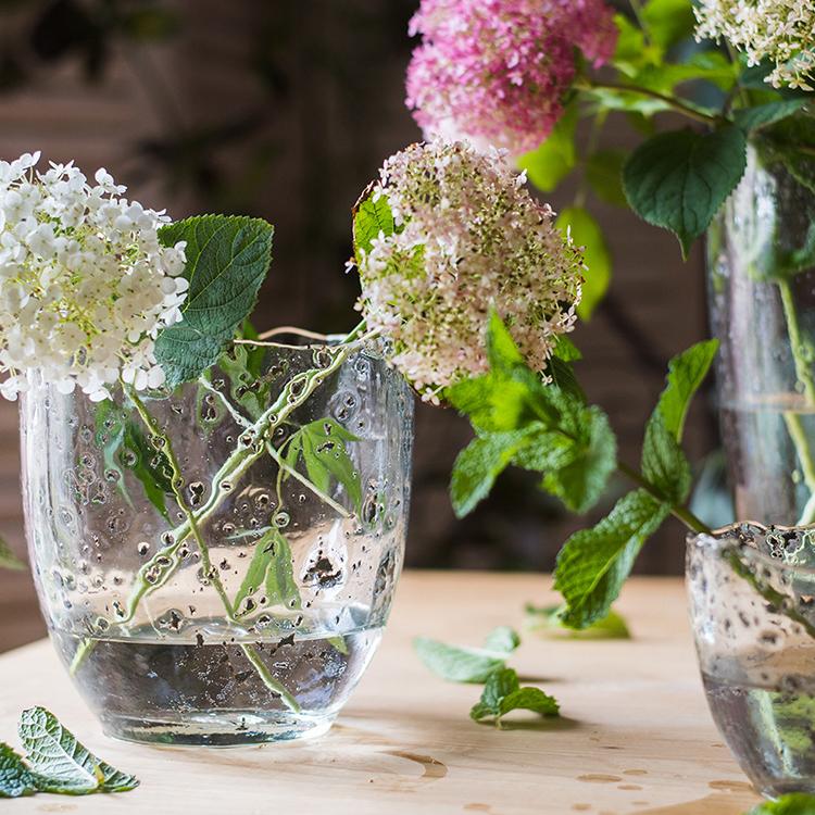 Clear Art Glass Vase - Cheeky Garden