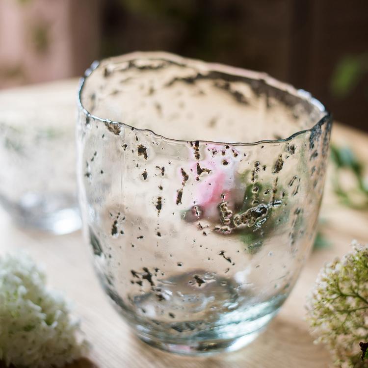 Clear Art Glass Vase - Cheeky Garden