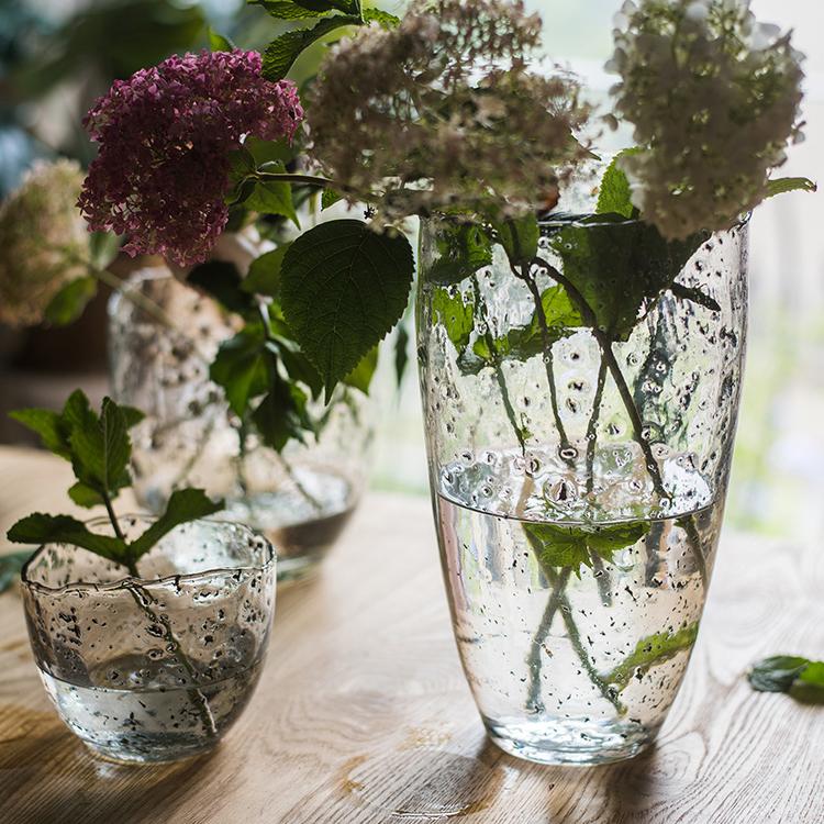 Clear Art Glass Vase - Cheeky Garden