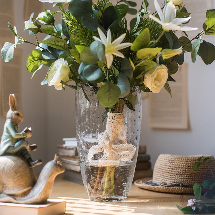 Clear Art Glass Vase - Cheeky Garden