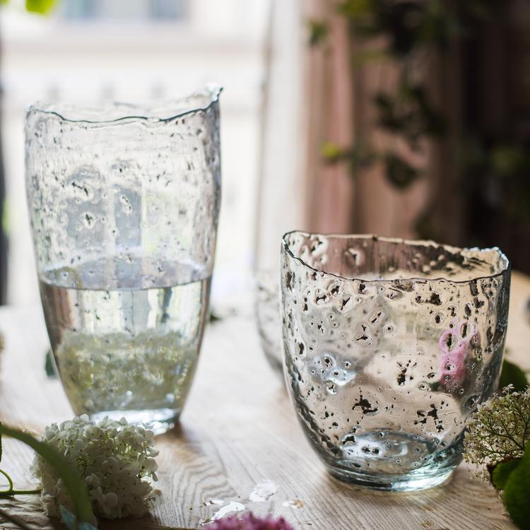 Clear Art Glass Vase - Cheeky Garden