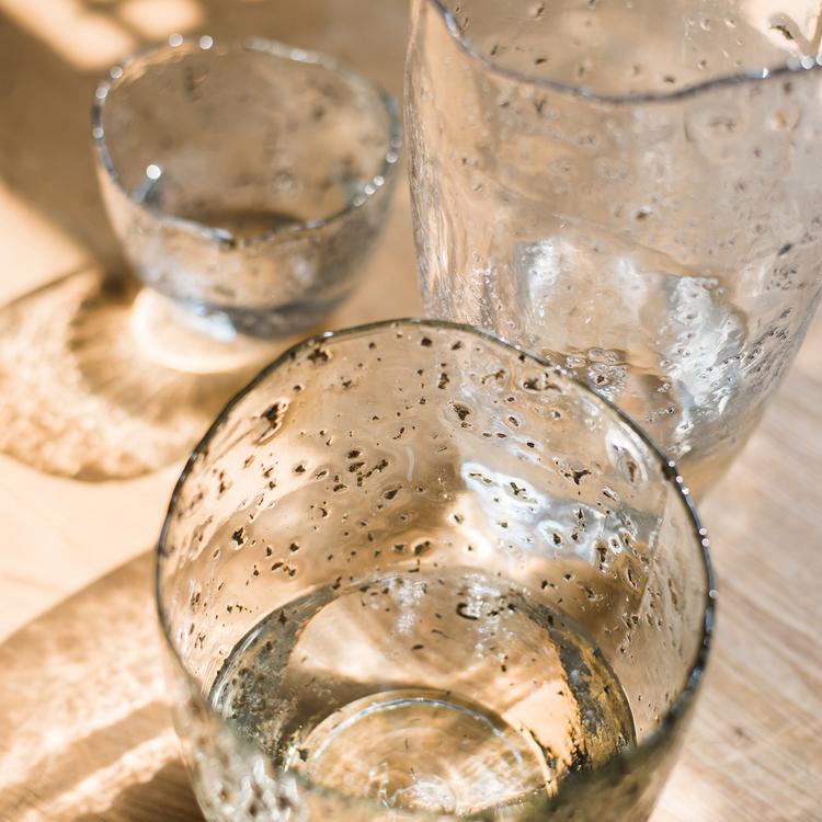 Clear Art Glass Vase - Cheeky Garden