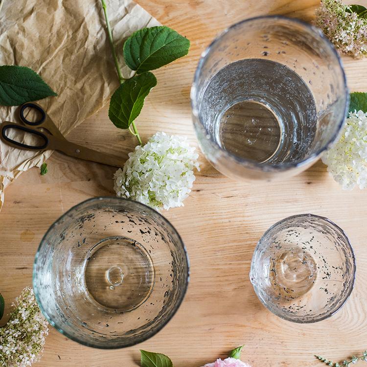 Clear Art Glass Vase - Cheeky Garden