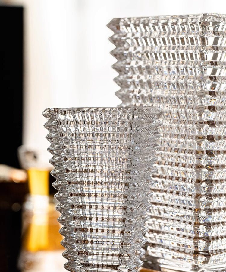 Crystal-Cut Look Glass Vase - Cheeky Garden