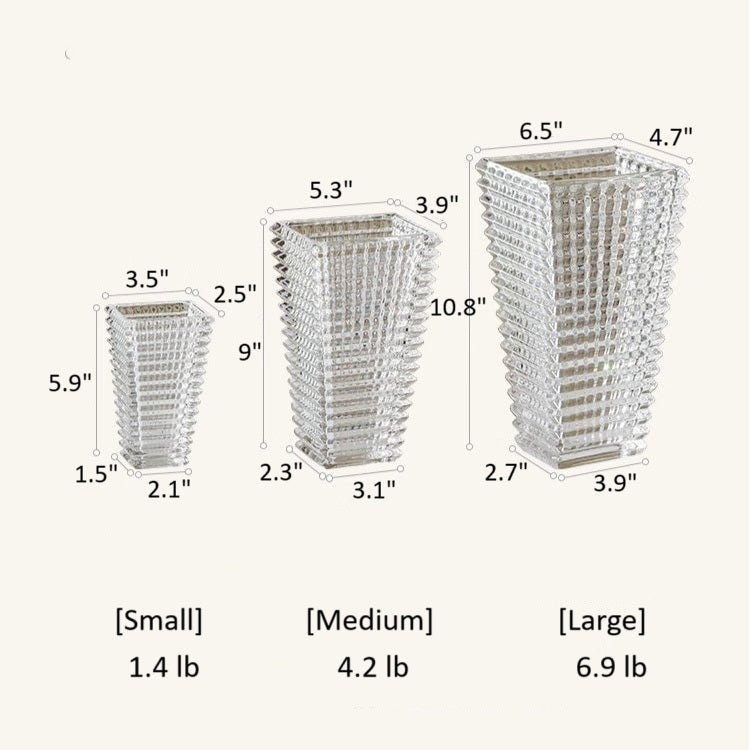 Crystal-Cut Look Glass Vase - Cheeky Garden