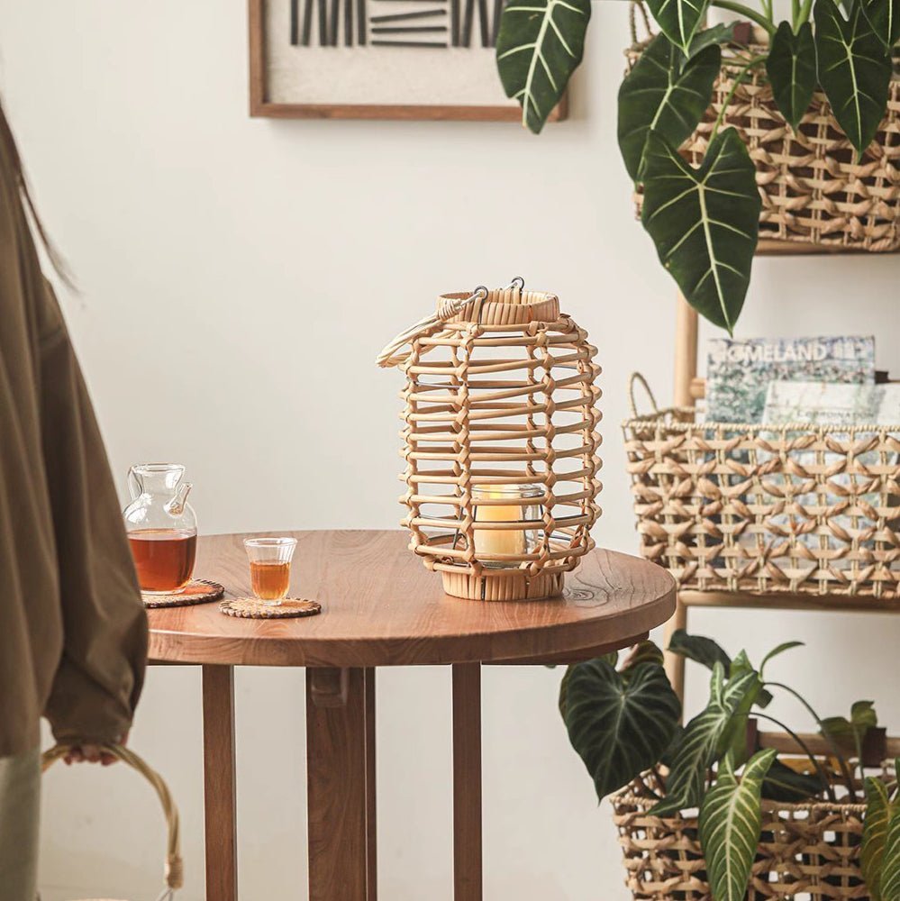 Decorative Bamboo Woven Lantern Holder - Cheeky Garden