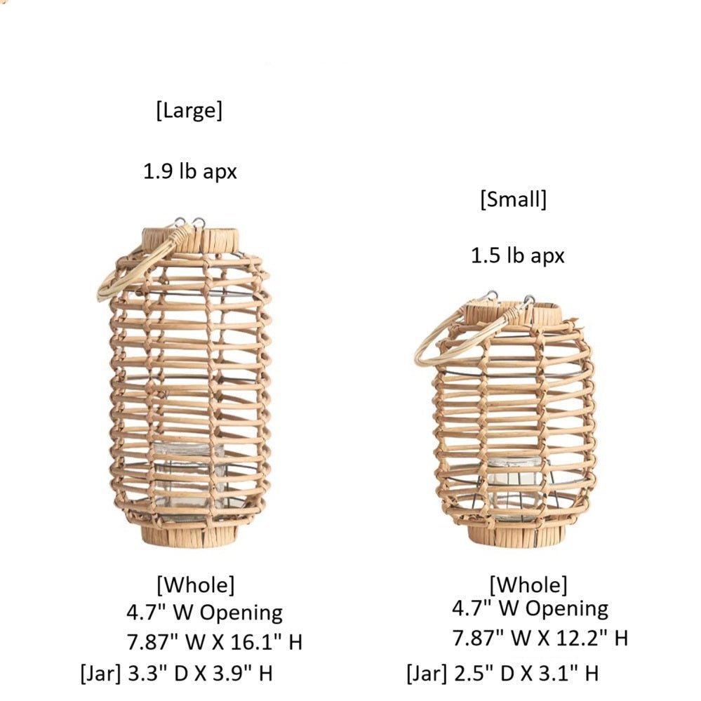 Decorative Bamboo Woven Lantern Holder - Cheeky Garden