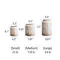 Distressed White Ceramic Flower Jar Vase - Cheeky Garden