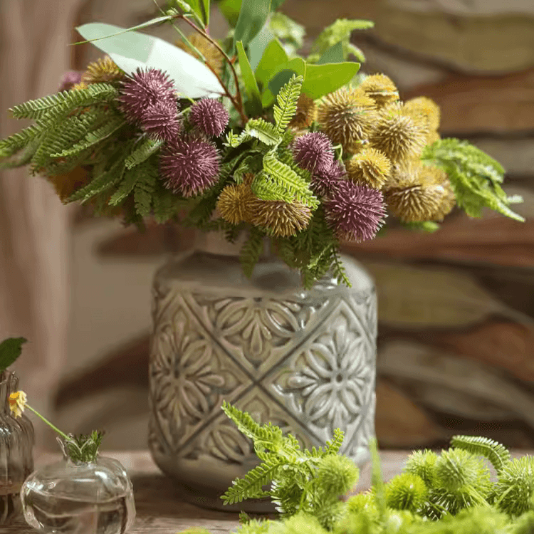 Domino Embossed Pattern Vase - Cheeky Garden