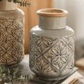 Domino Embossed Pattern Vase - Cheeky Garden