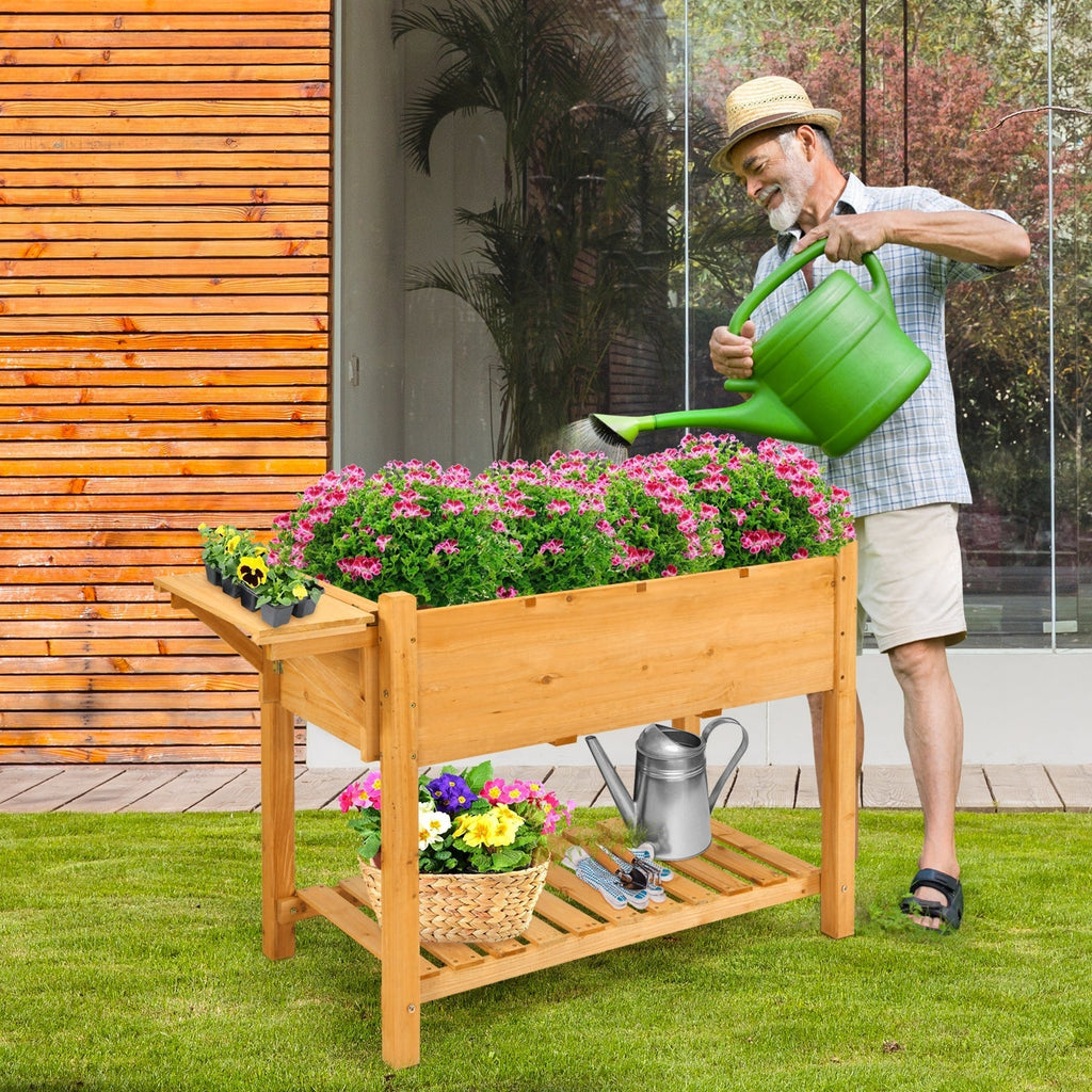 Elevated Planter Box Kit with 8 Grids and Folding Tabletop - Cheeky Garden