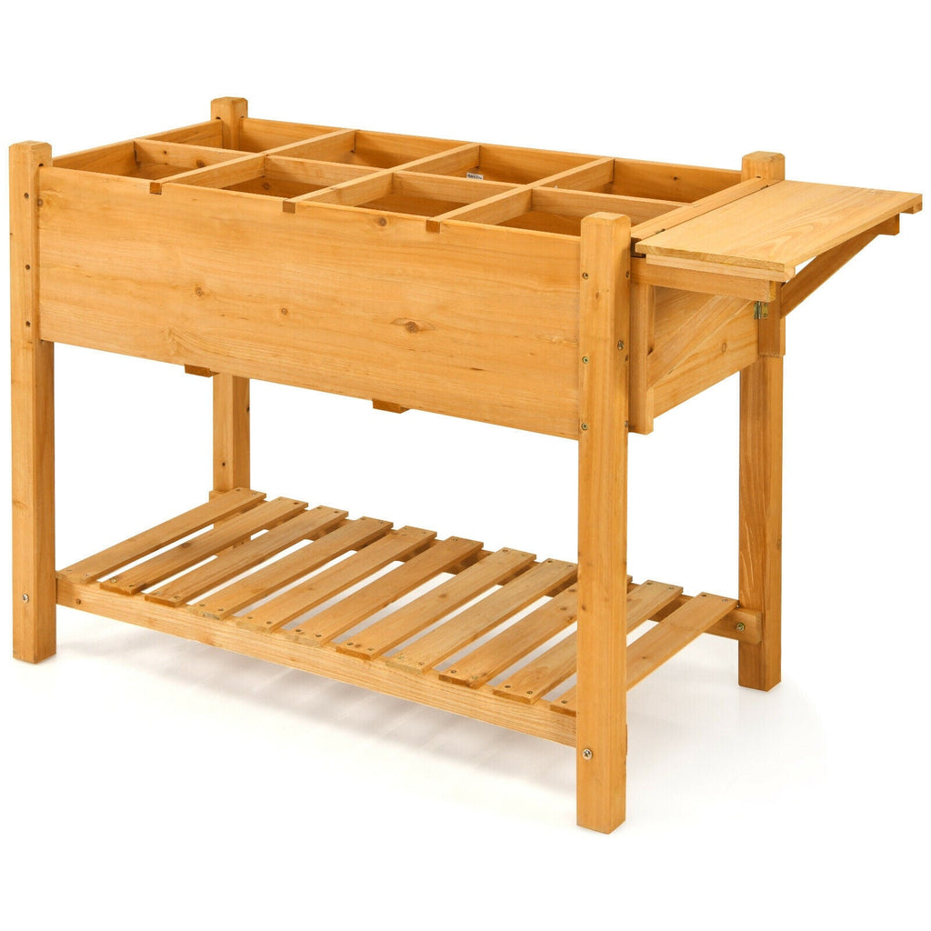 Elevated Planter Box Kit with 8 Grids and Folding Tabletop - Cheeky Garden